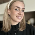 Šilkinis plaukų lankelis - vanilė